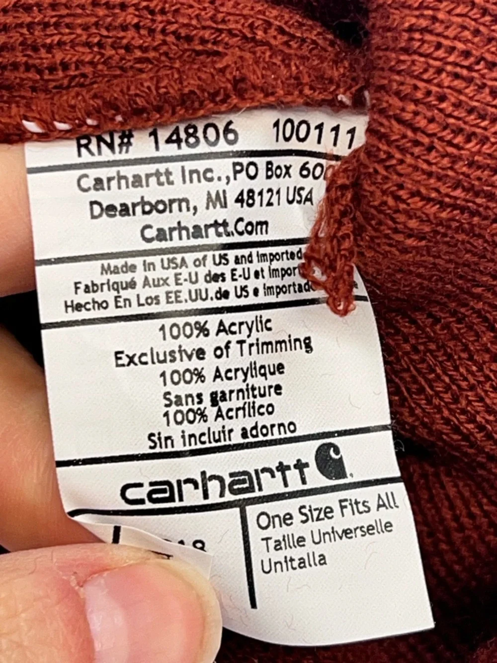 Carhartt Maroon Beanie‎ Hat